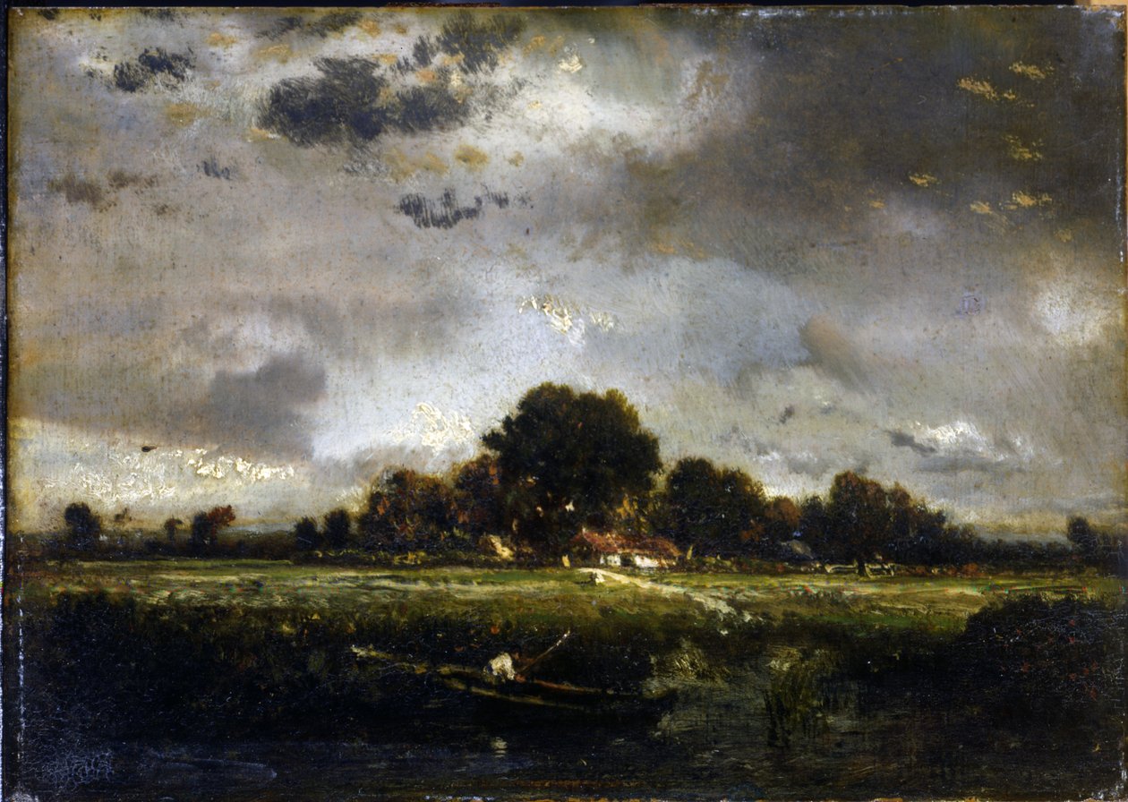 Malý rybář od Pierre Etienne Theodore Rousseau
