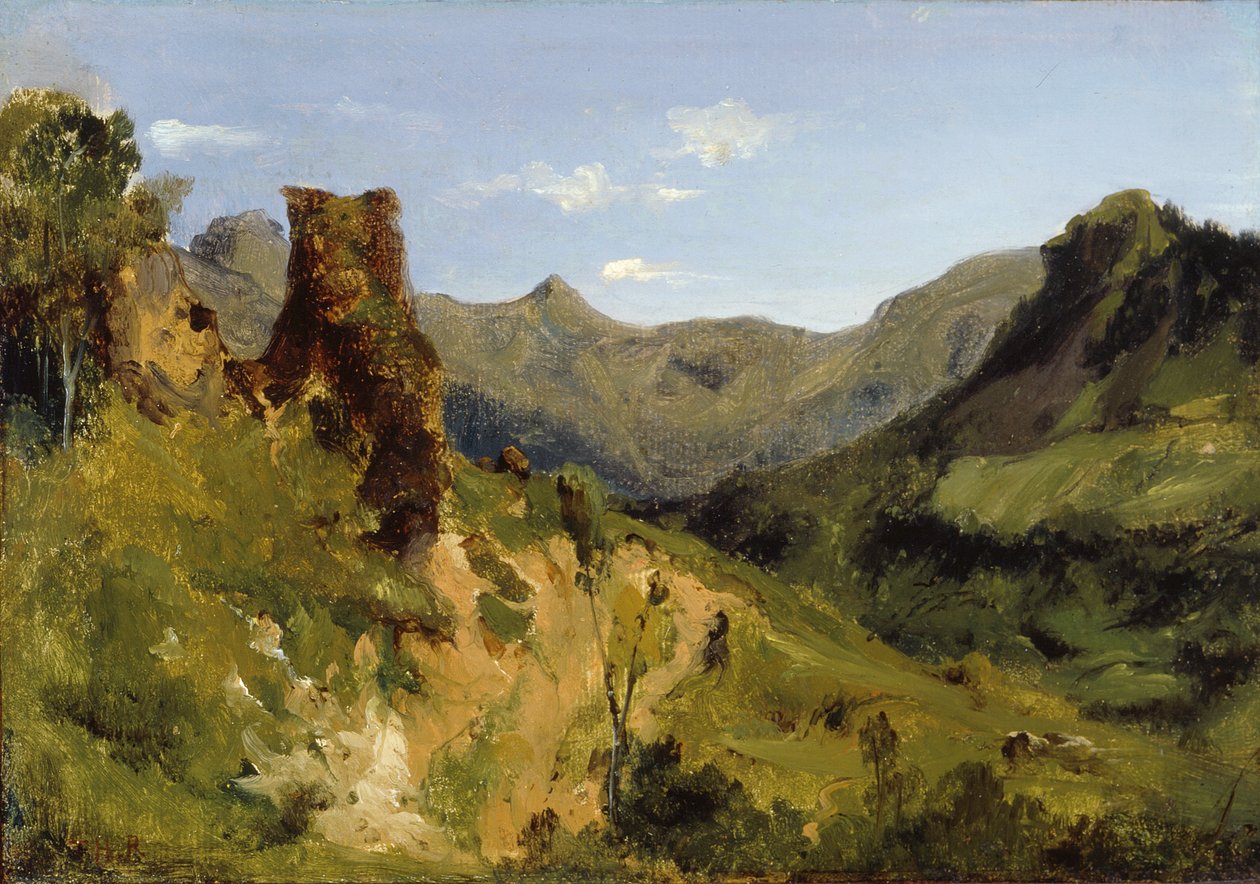 Údolí v pohoří Auvergne od Theodore Rousseau