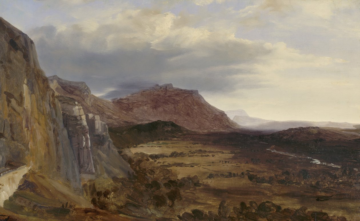 Pohled na Saleve, poblíž Ženevy, 1834 od Pierre Etienne Theodore Rousseau
