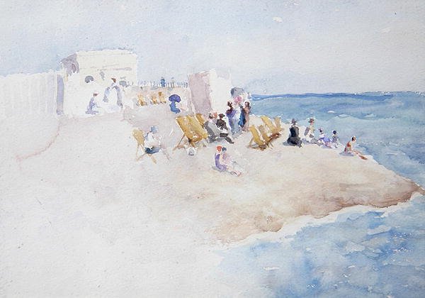 Koupací stanice v St. Leonards-on-Sea od Theodore Roussel