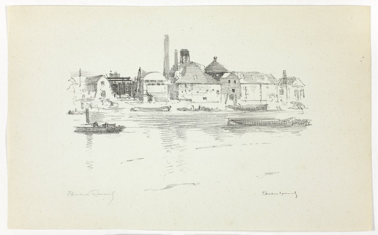 Battersea z řeky, odliv od Theodore Roussel