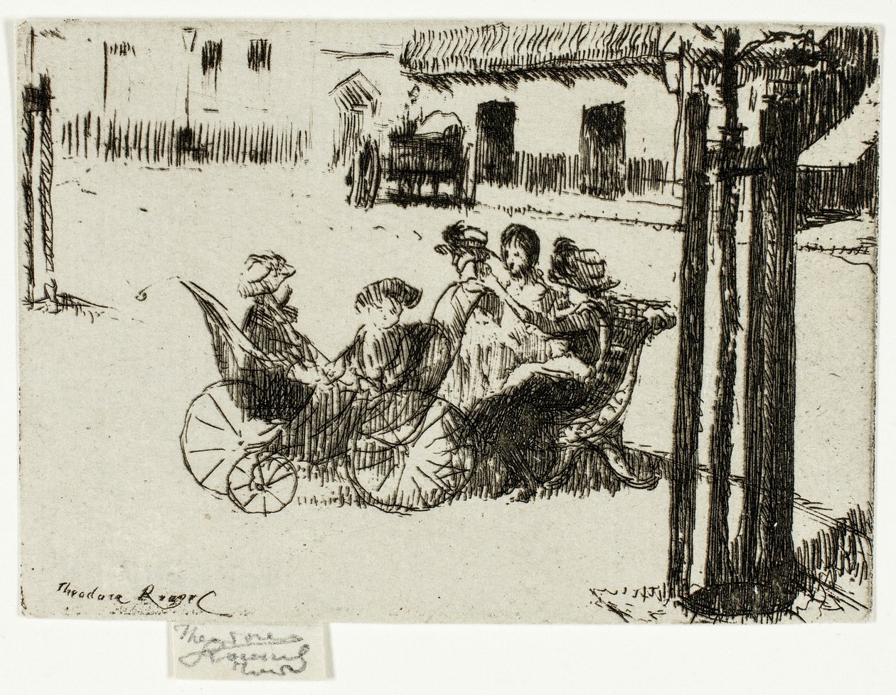 Holčičky a kočárky, Chelsea Embankment od Theodore Roussel