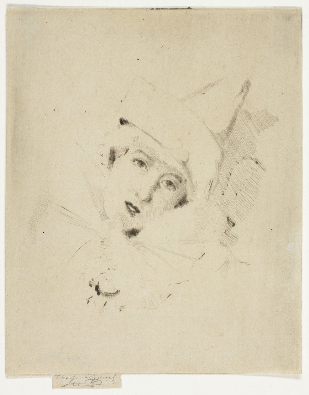 Pierrot, Portrét dámy A. C. od Theodore Roussel