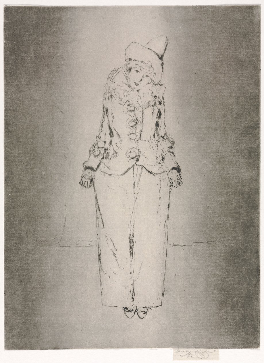 Pierrot en Pied, Portrét Lady A. C. od Theodore Roussel