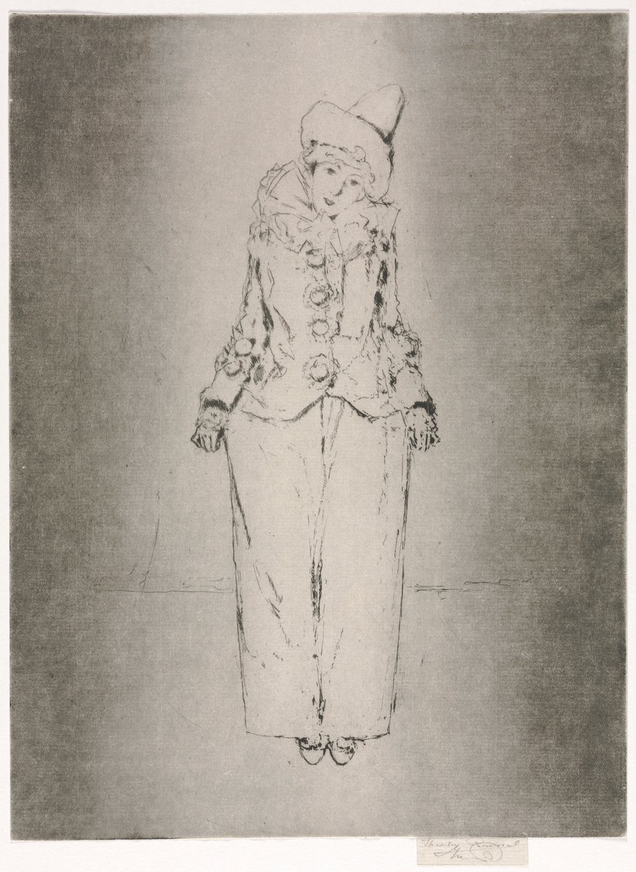 Pierrot en Pied, Portrét Lady A. C., 1888. od Theodore Roussel