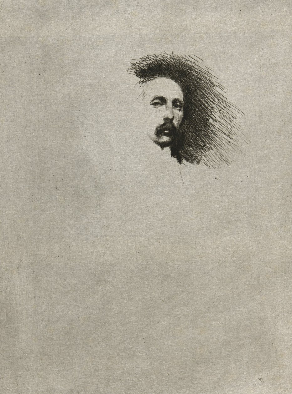 Portrét Basila Gotta (černobílá verze) od Theodore Roussel