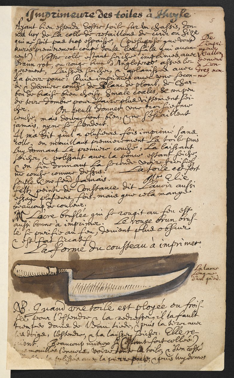 Nabíjecí nůž (ilustrace) od Theodore Turquet de Mayerne