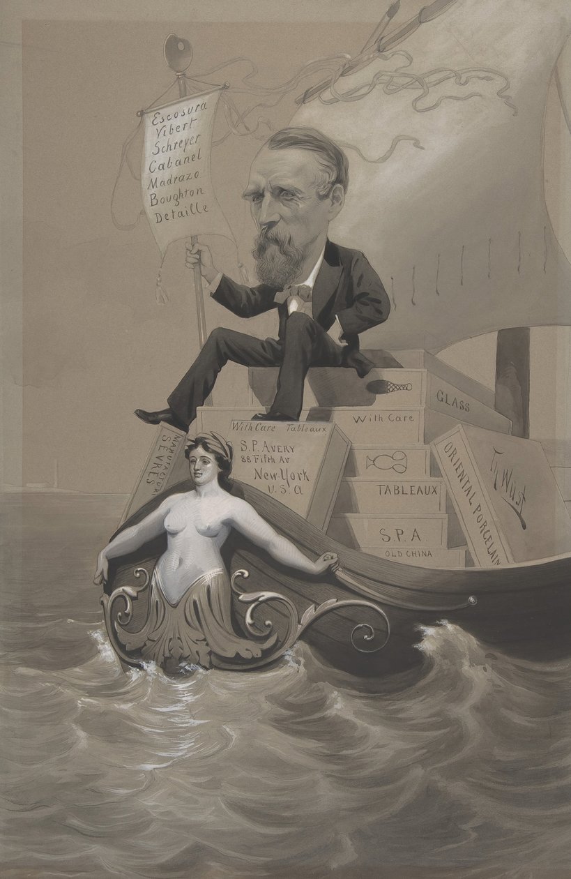 Samuel P. Avery přepravující své poklady přes moře, ca. 1875-80. od Theodore Wust