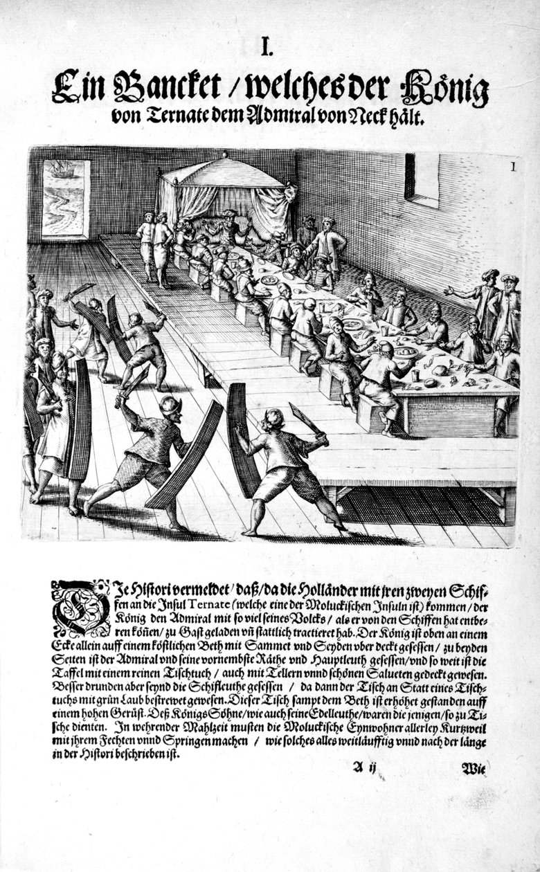 Banket s králem, 1606 od Theodore de Bry