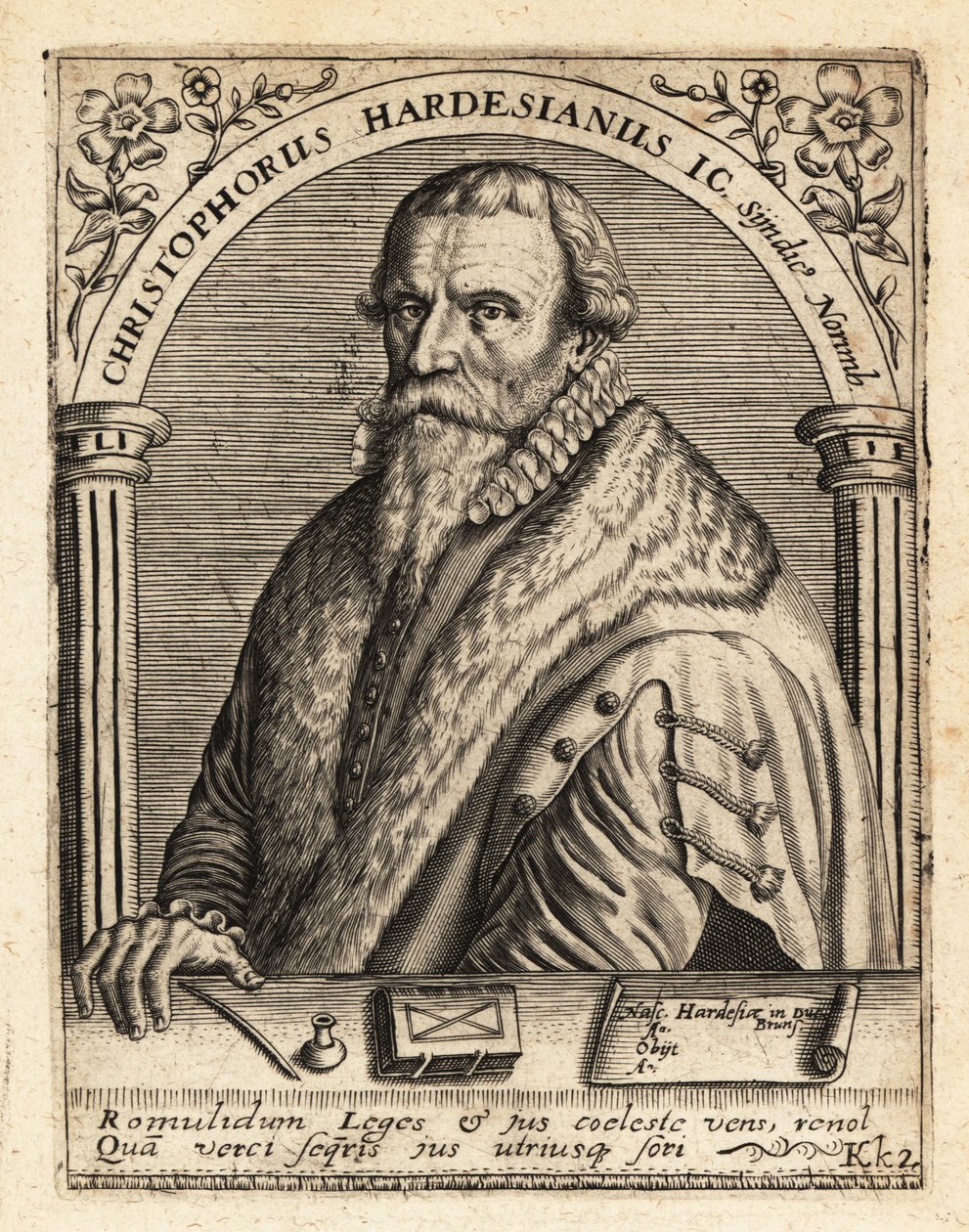 Christoph Herdesianus, německý právník od Theodore de Bry