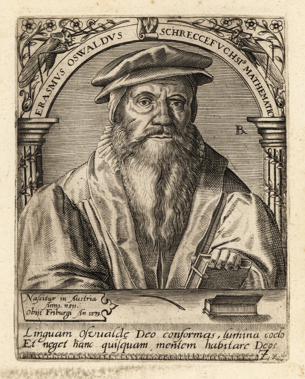 Erasmus Oswald Schreckenfuchs , rakouský humanista. od Theodore de Bry