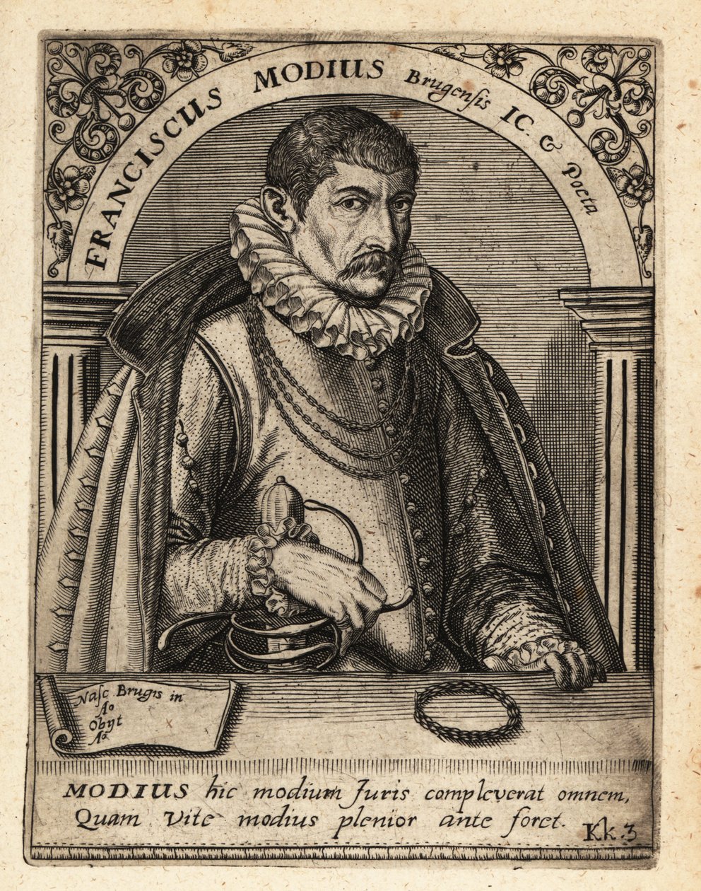 Francois Modius , vlámský právník a humanista od Theodore de Bry