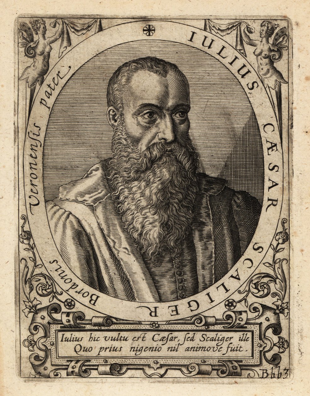 Giulio Cesare della Scala, italský učenec. od Theodore de Bry