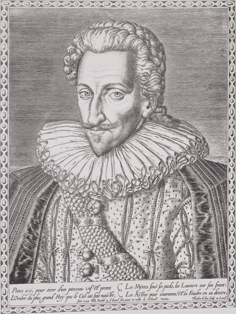 Henri IV (1553-1610) jako král Navarry, 1589 od Theodore de Bry