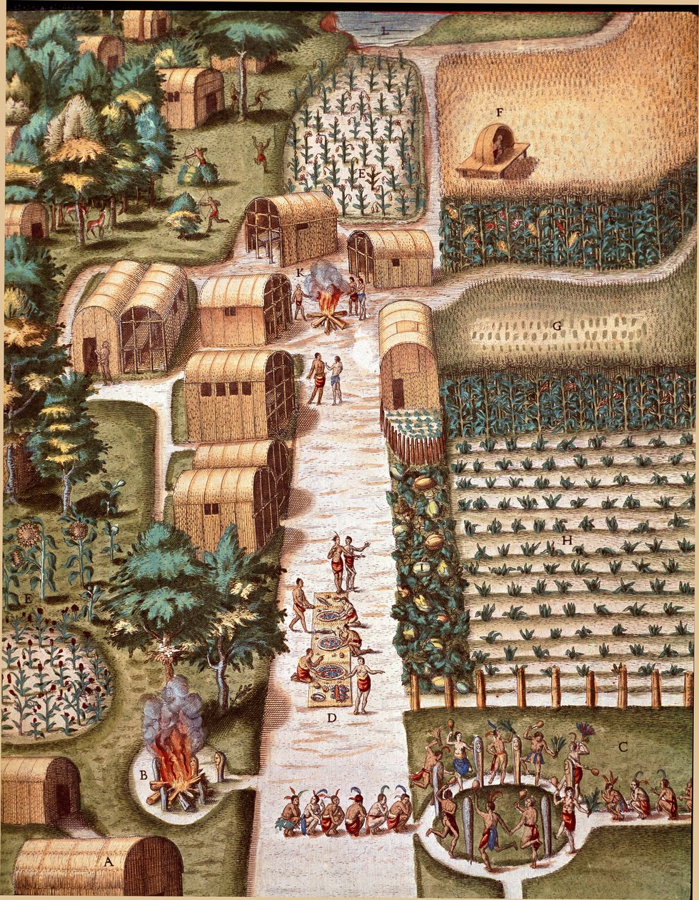 Rytina z “” Admirante Narratio Americae”” od Theodora de Bry (1528-1598) od Theodore de Bry