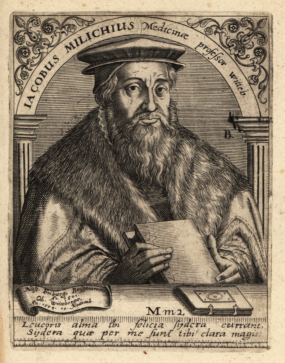 Jacob Milich , německý astronom od Theodore de Bry