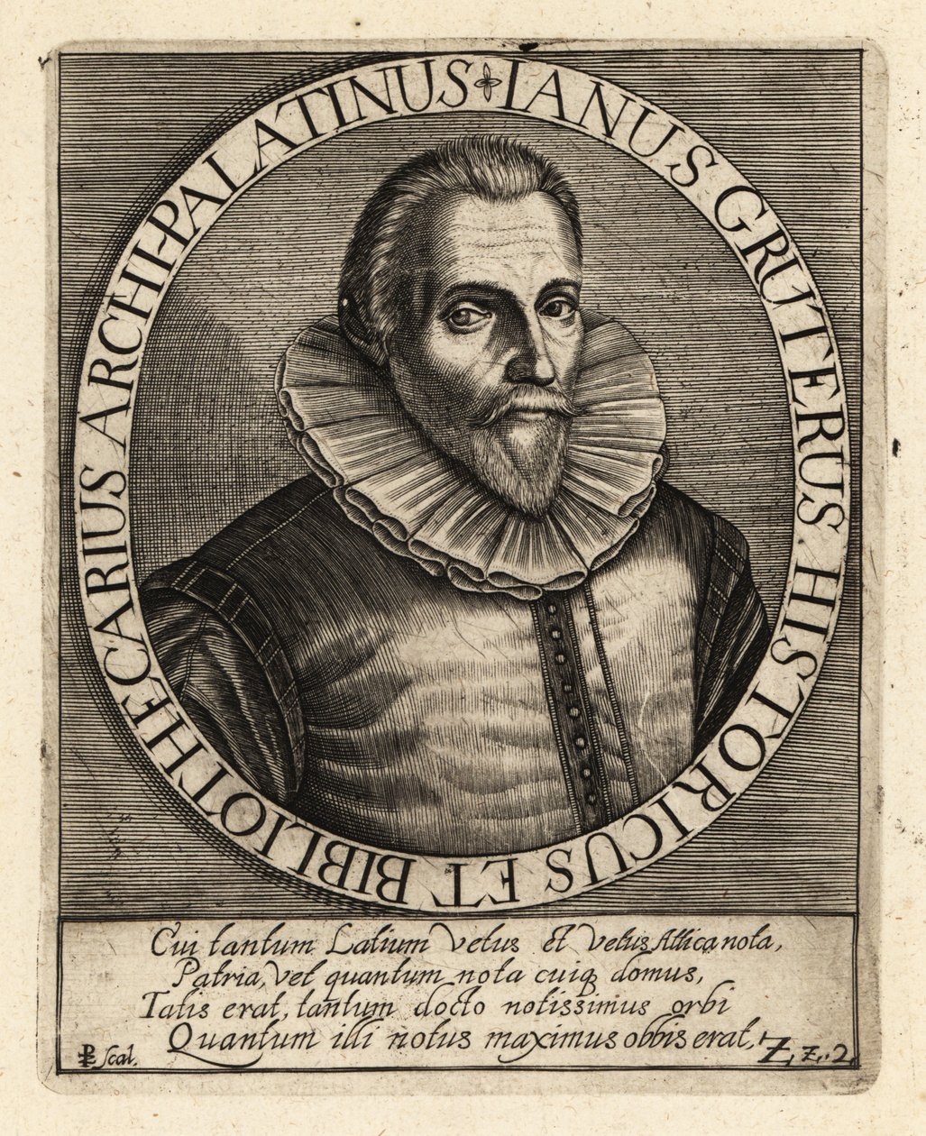 Jan Gruter, filolog vlámského původu od Theodore de Bry
