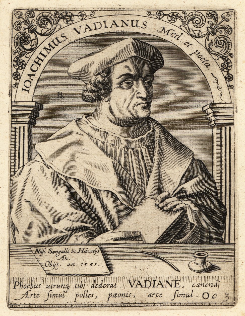 Joachim von Watt, švýcarský humanista od Theodore de Bry