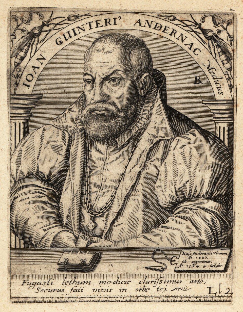 Johann Winter von Andernach, německý lékař od Theodore de Bry
