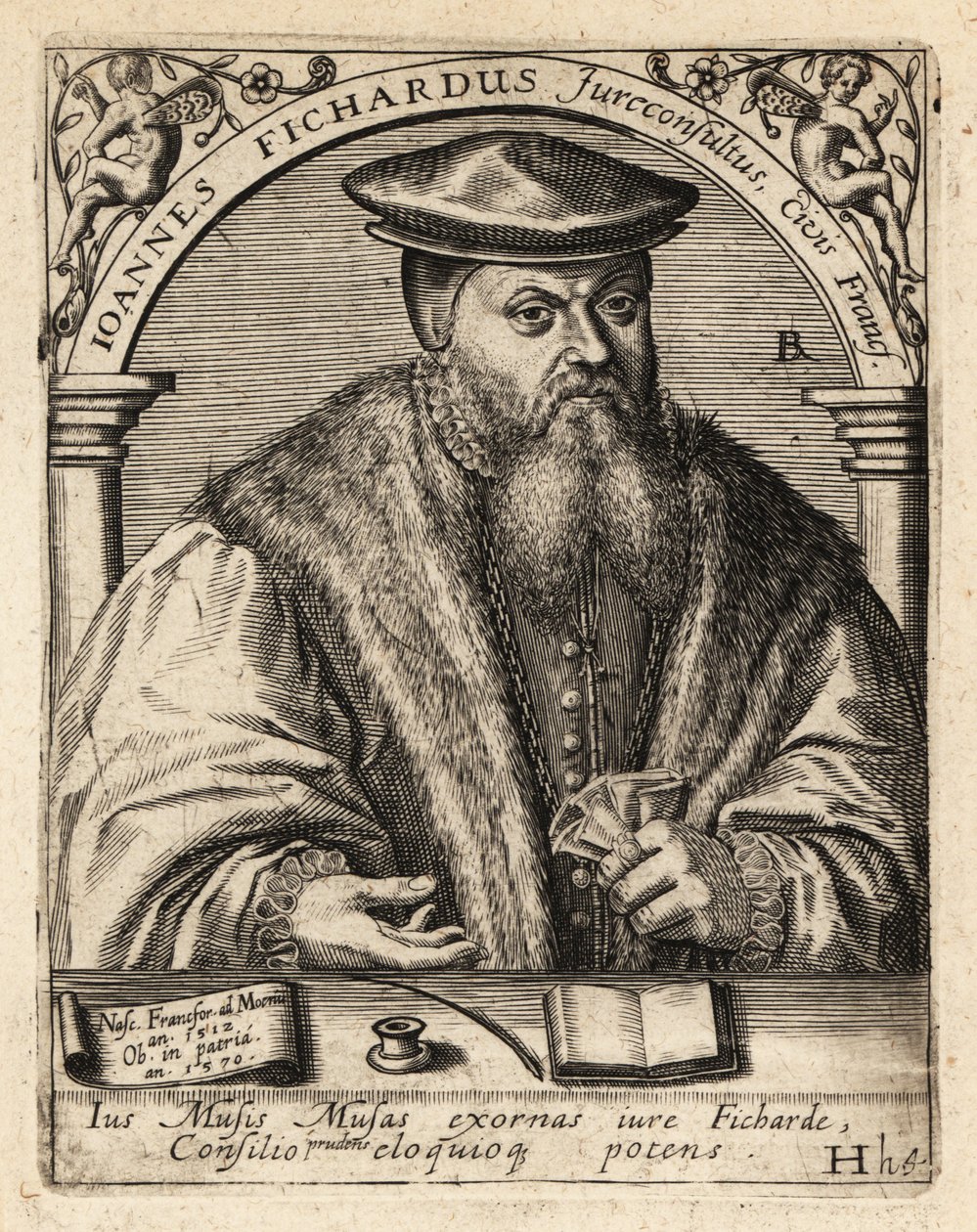 Johann von Fichard , německý právník od Theodore de Bry