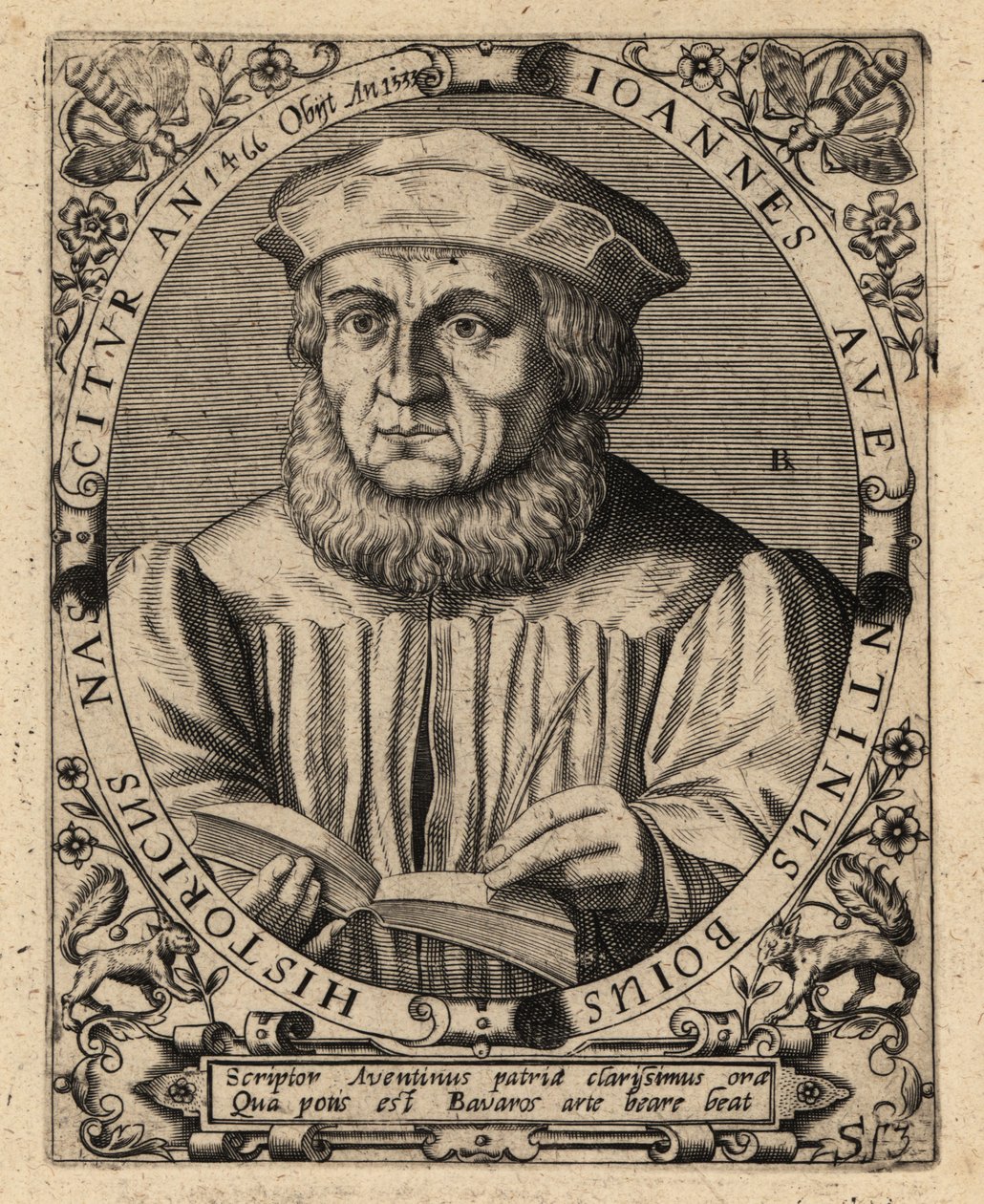 Johannes Aventinus , bavorský historik. od Theodore de Bry