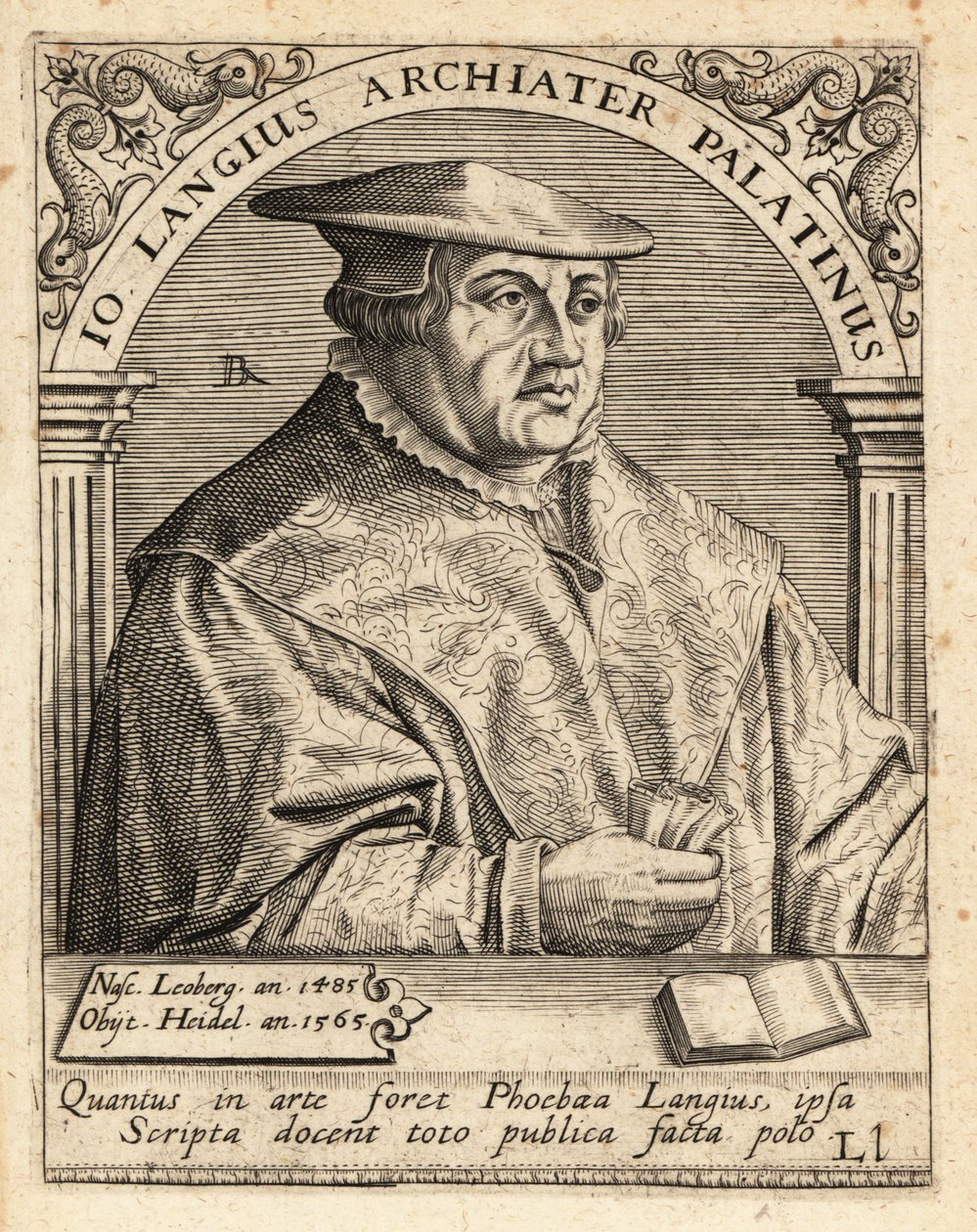 Johannes Lange , německý lékař a chirurg od Theodore de Bry