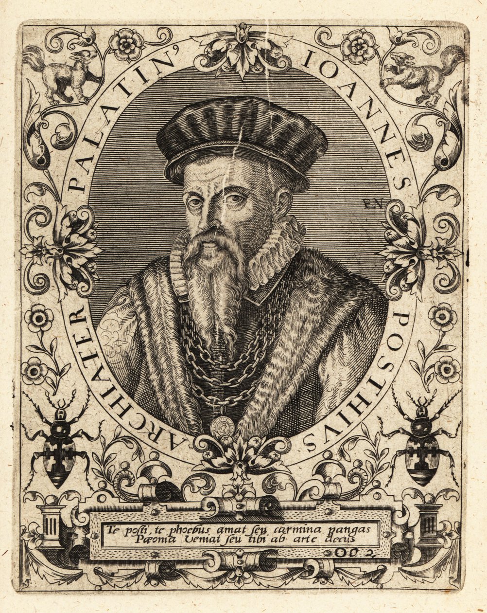 Johannes Posth , německý humanista a lékař od Theodore de Bry
