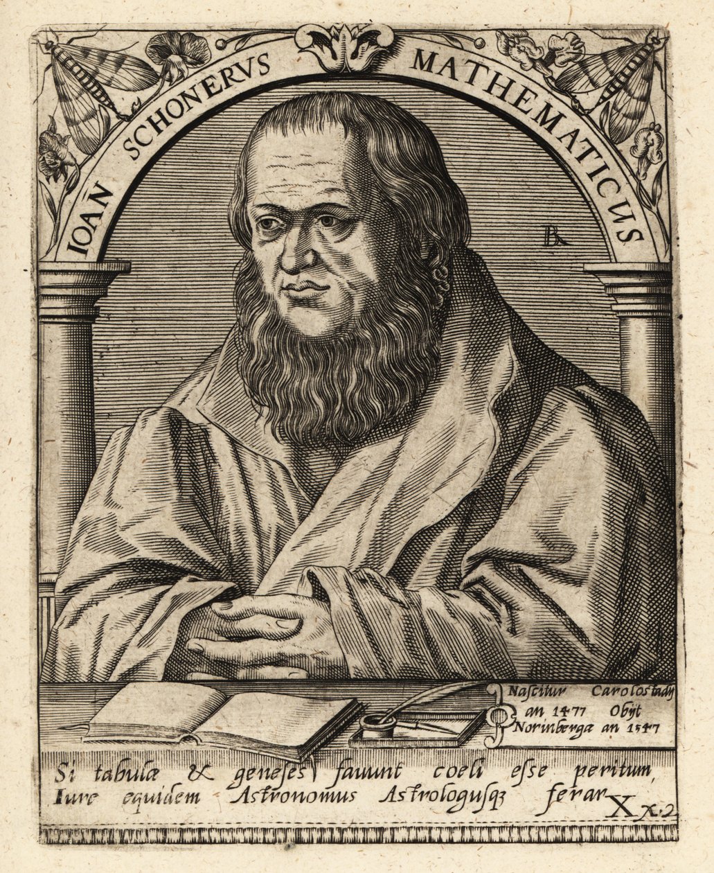 Johannes Schoner, německý polyhistor od Theodore de Bry