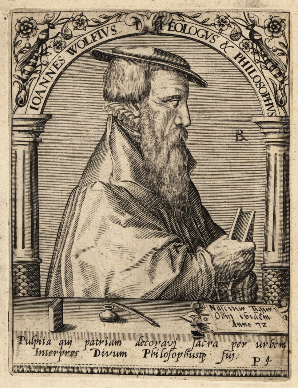 John Wolf, kolem 1521–1572, švýcarský reformovaný teolog. od Theodore de Bry
