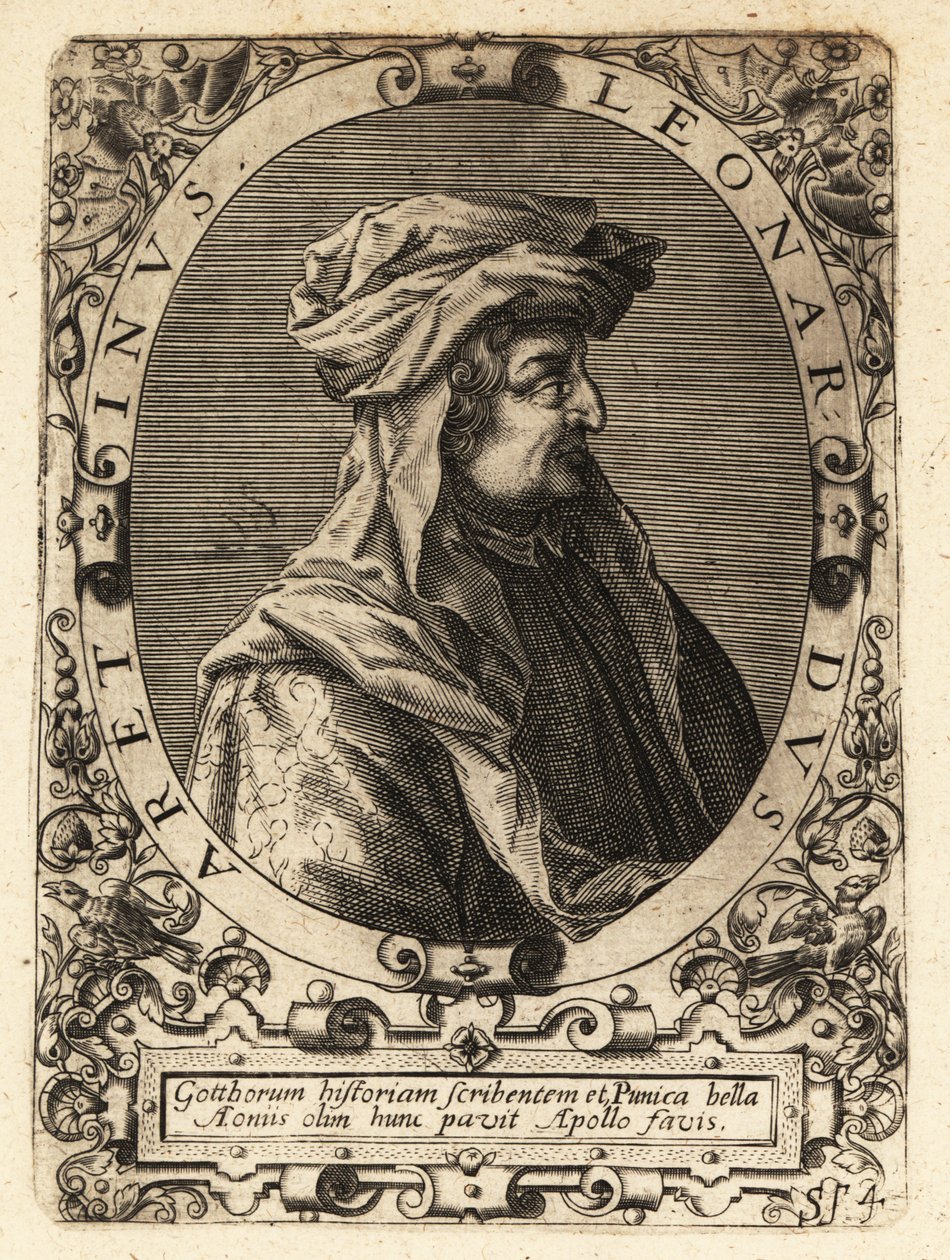 Leonardo Bruni , italský humanista, historik a státník. od Theodore de Bry