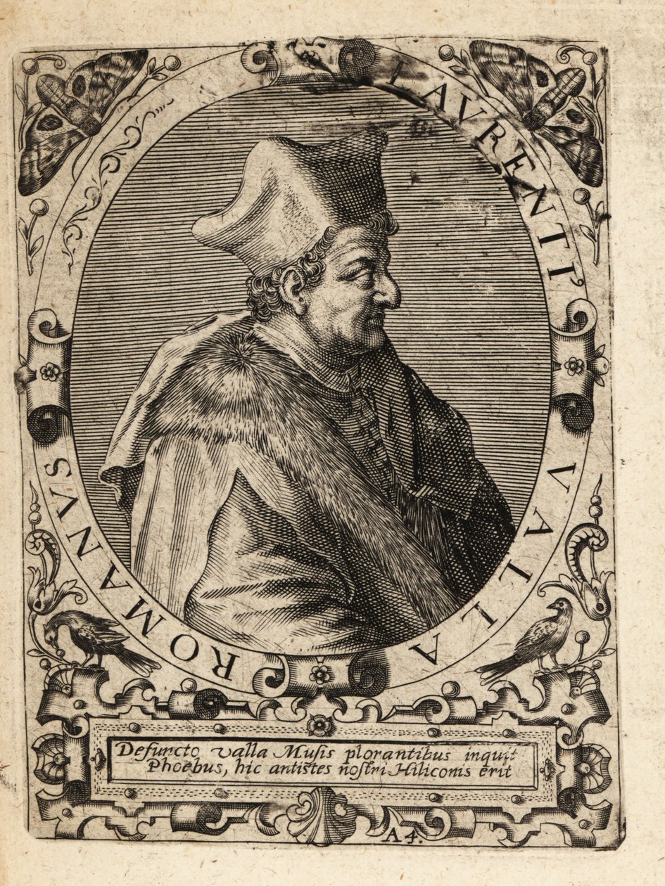 Lorenzo Valla, c1407-1457, italský humanista. od Theodore de Bry