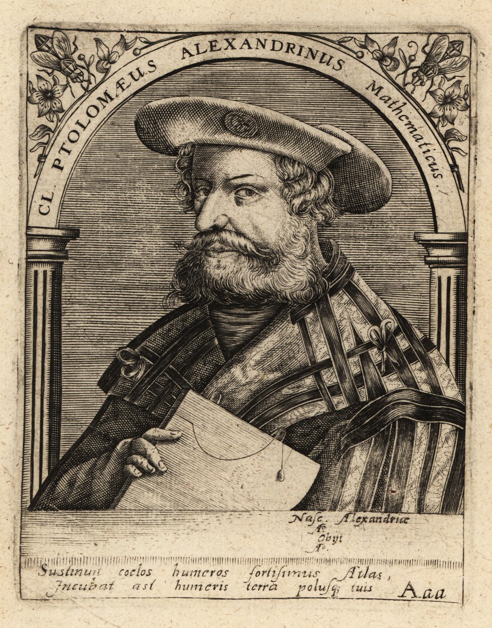 Nicolaus Germanus , německý kartograf. od Theodore de Bry