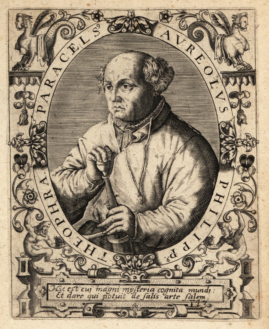 Paracelsus, švýcarský lékař, alchymista a astrolog od Theodore de Bry