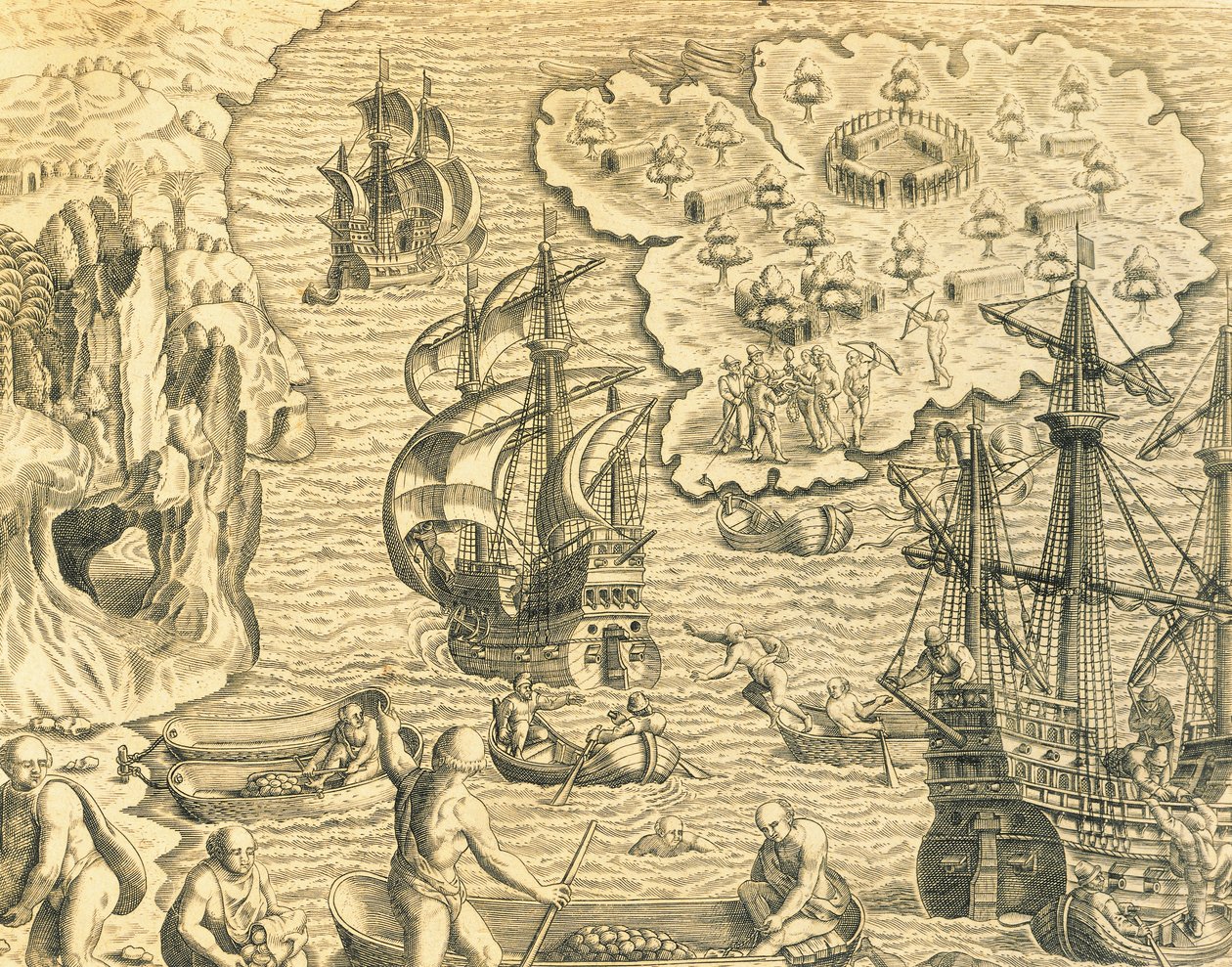 Perlové ostrovy od Theodore de Bry