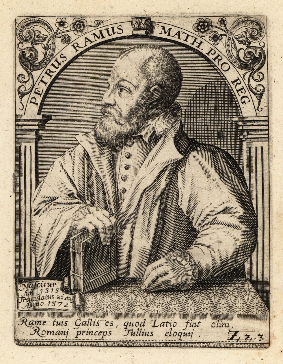 Petrus Ramus, francouzský humanista. od Theodore de Bry