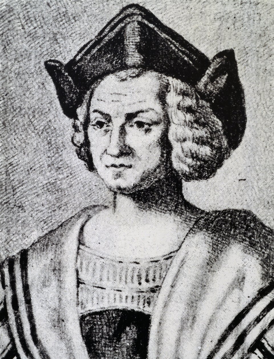Portrét Kryštofa Kolumba (1451-1506), rytina Theodora de Bry (1528-1598) od Theodore de Bry
