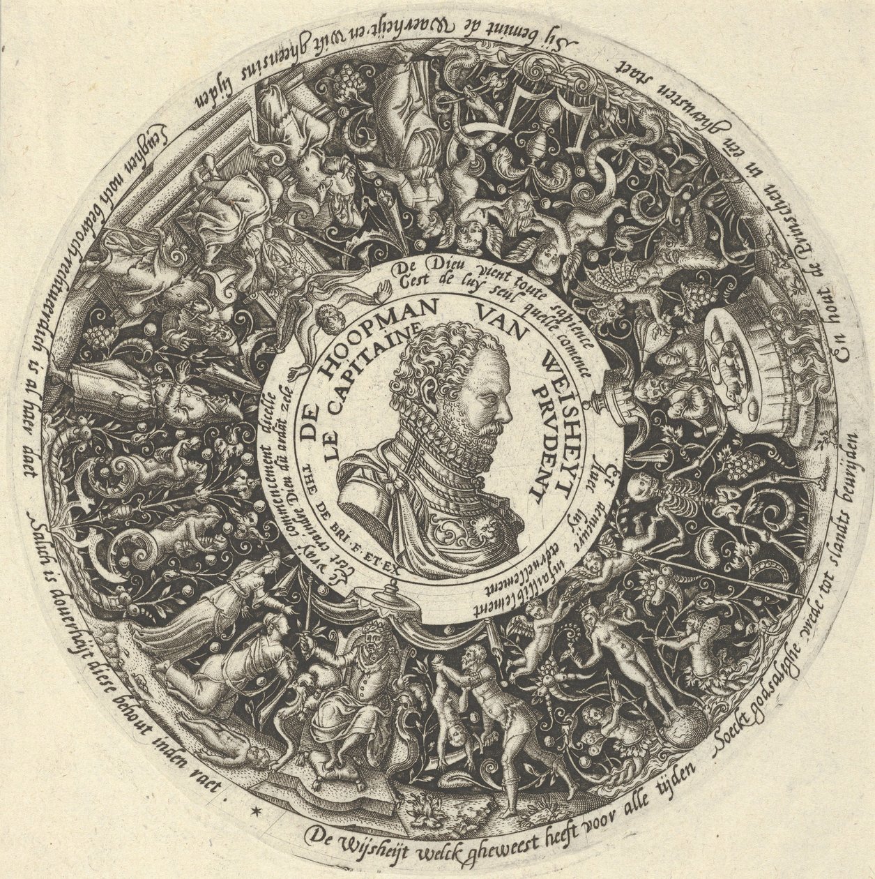 Portrét Viléma I. Oranžského, ze série návrhů Tazza, ca. 1588. od Theodore de Bry