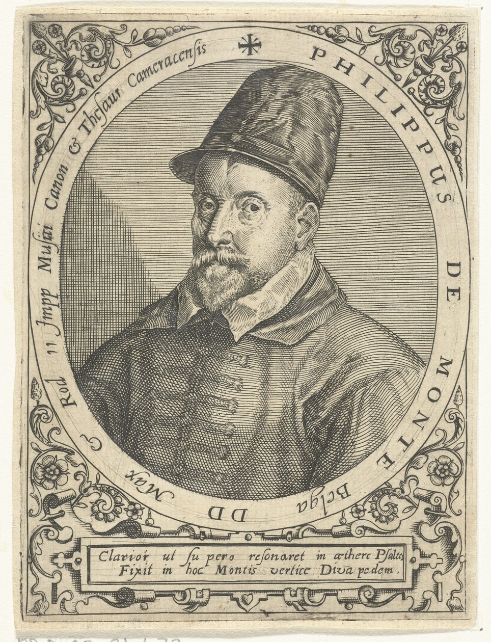 Portrét skladatele Philippe de Monte (1521-1603) od Theodore de Bry