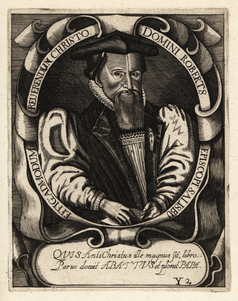 Robert Abbot, biskup ze Salisbury od Theodore de Bry