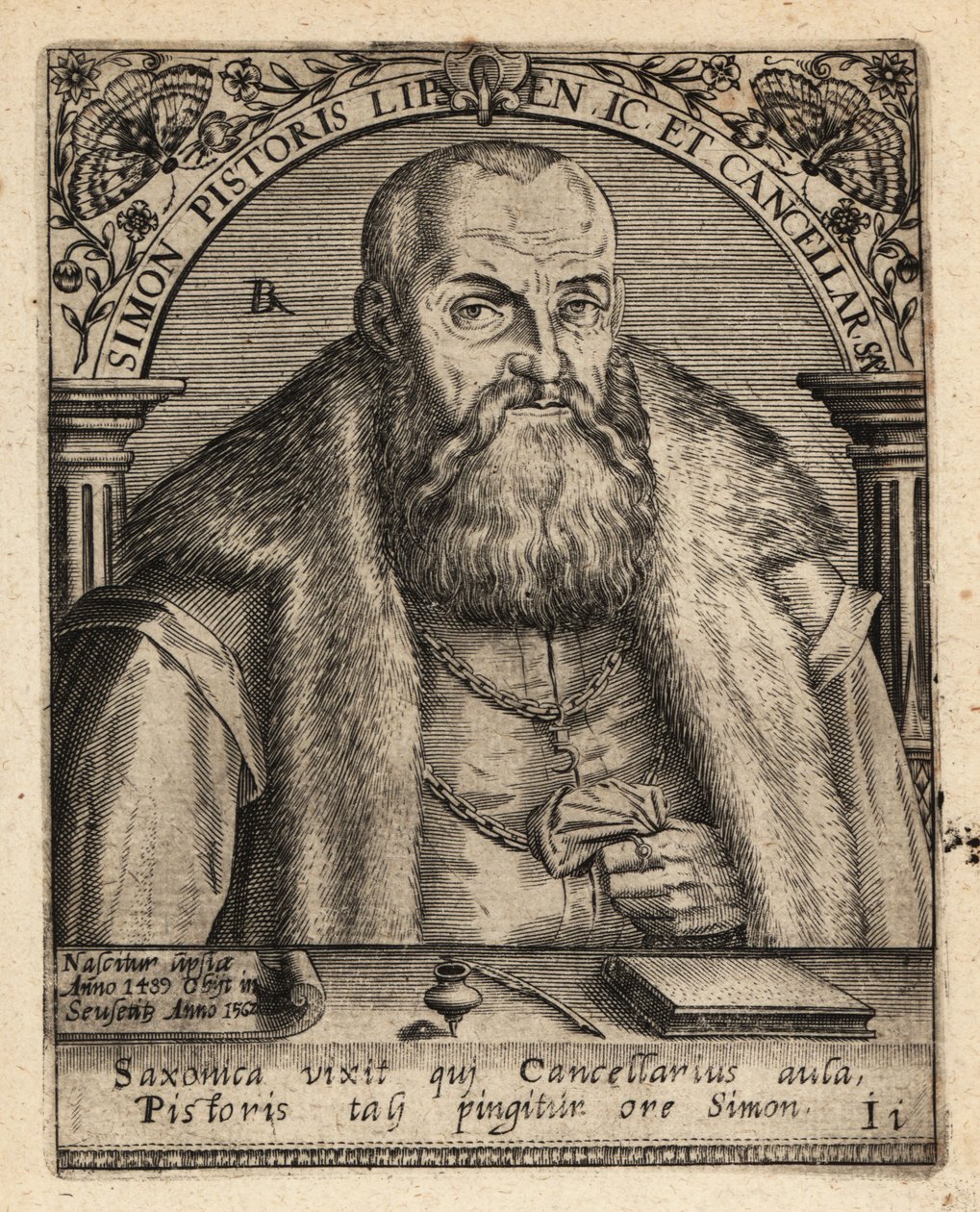 Simon Pistoris mladší, německý právník. od Theodore de Bry