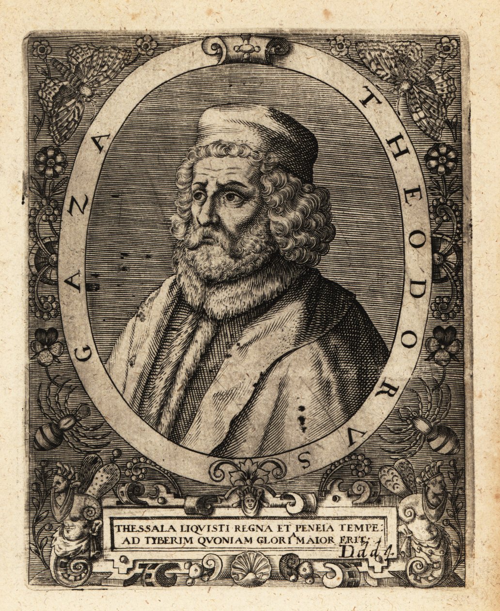 Theodore Gazis , řecký humanista. od Theodore de Bry