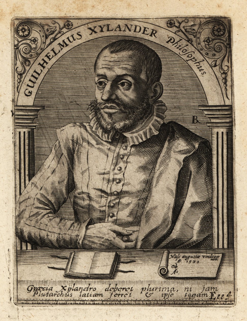 Wilhelm Xylander, německý klasický učenec. od Theodore de Bry