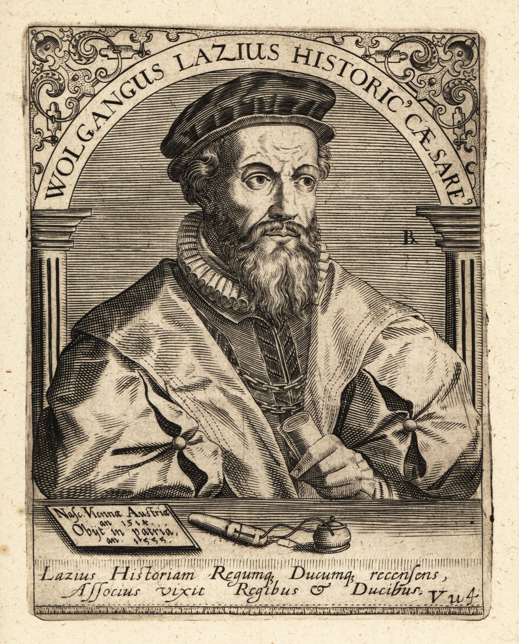 Wolfgang Laz , rakouský kartograf a historik. od Theodore de Bry