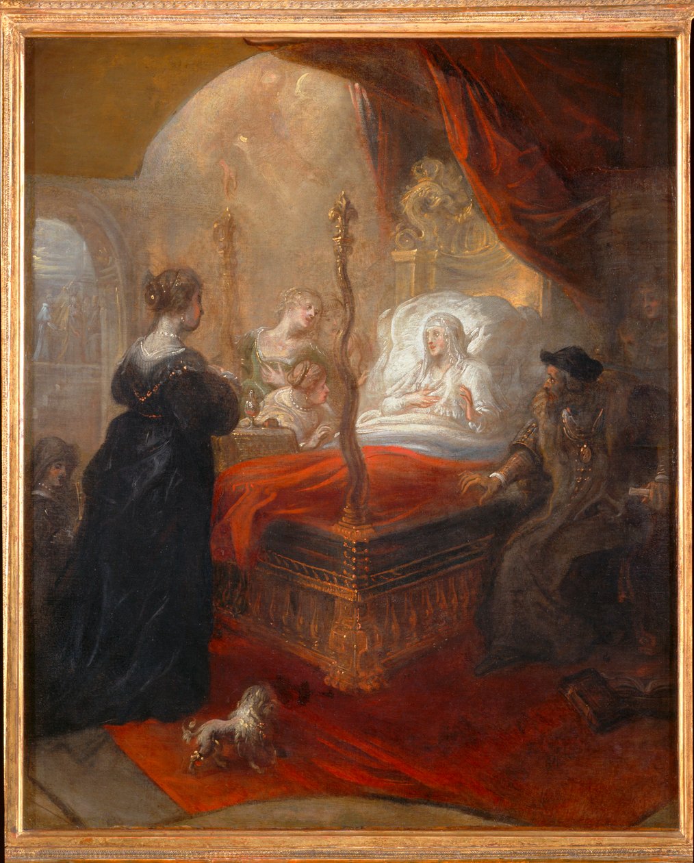 Svatý František z Paoly prorokuje Louise Savojské syna... od Theodore van Thulden