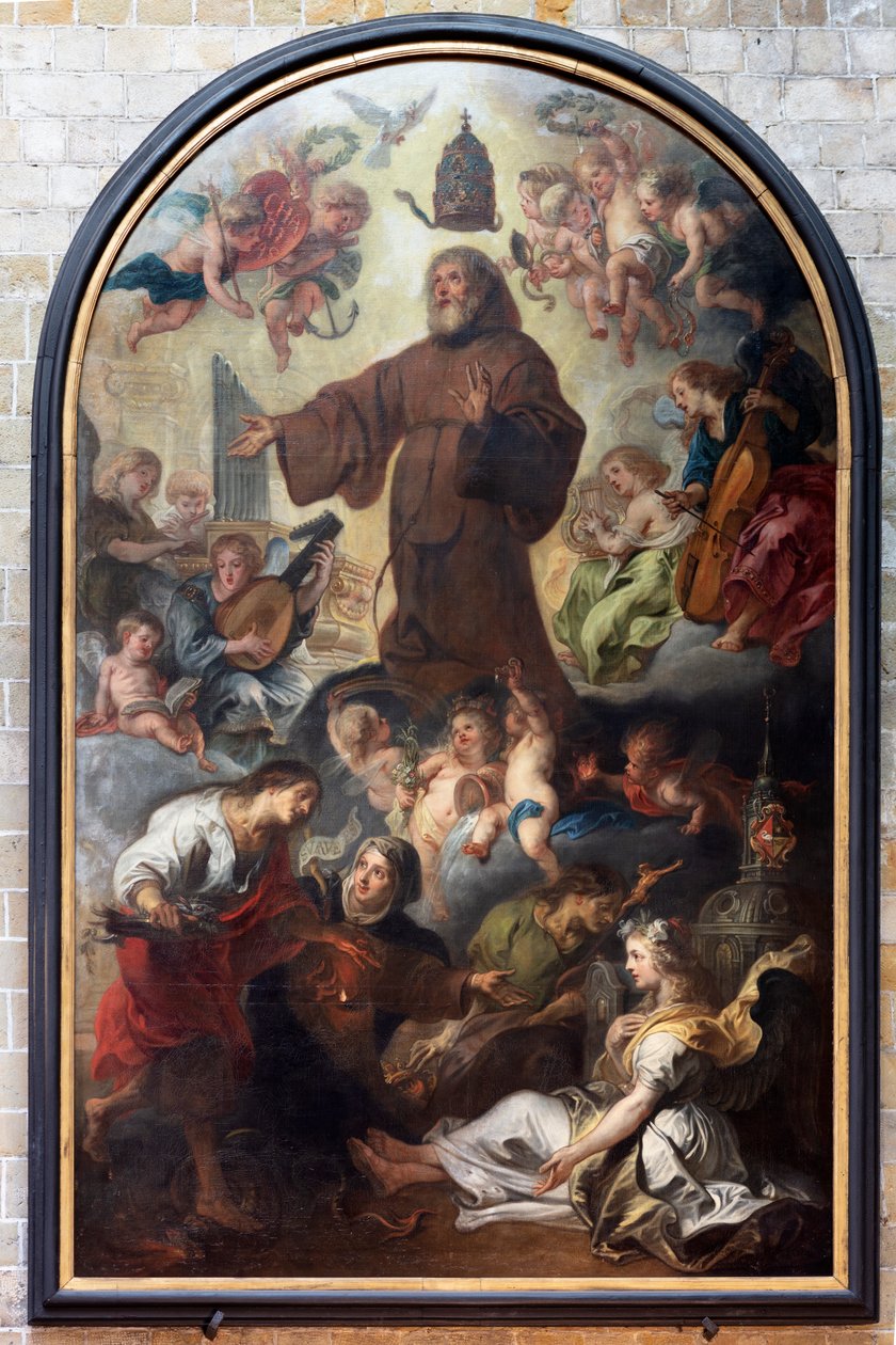 Povýšení nebo oslavení svatého Františka z Pauly, Theodoor Van Thulden od Theodore van Thulden