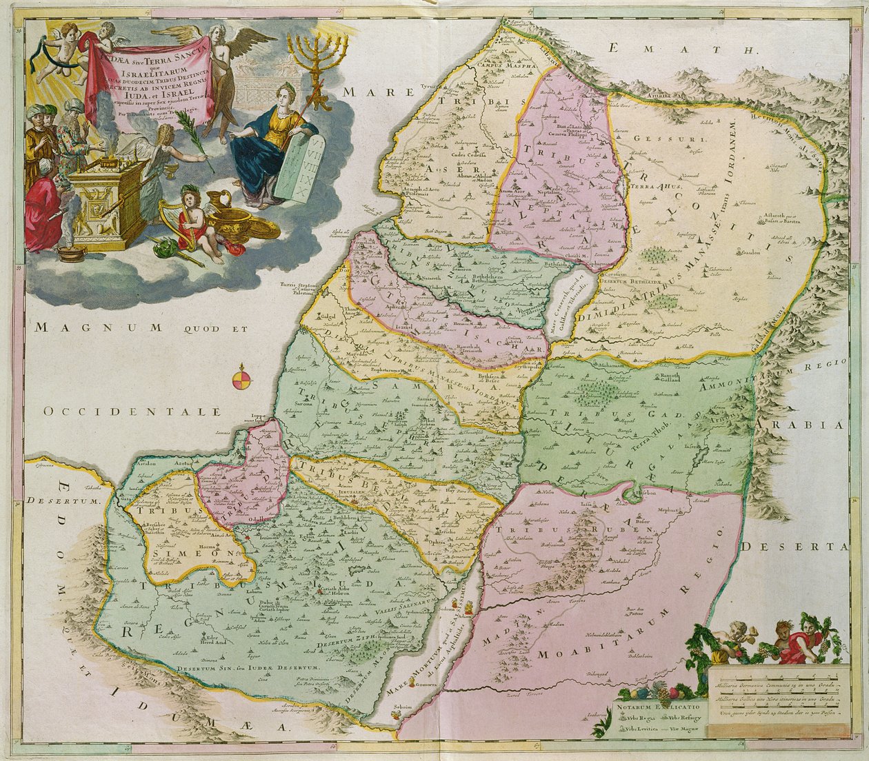 Mapa Svaté země od Theodorus Danckerts
