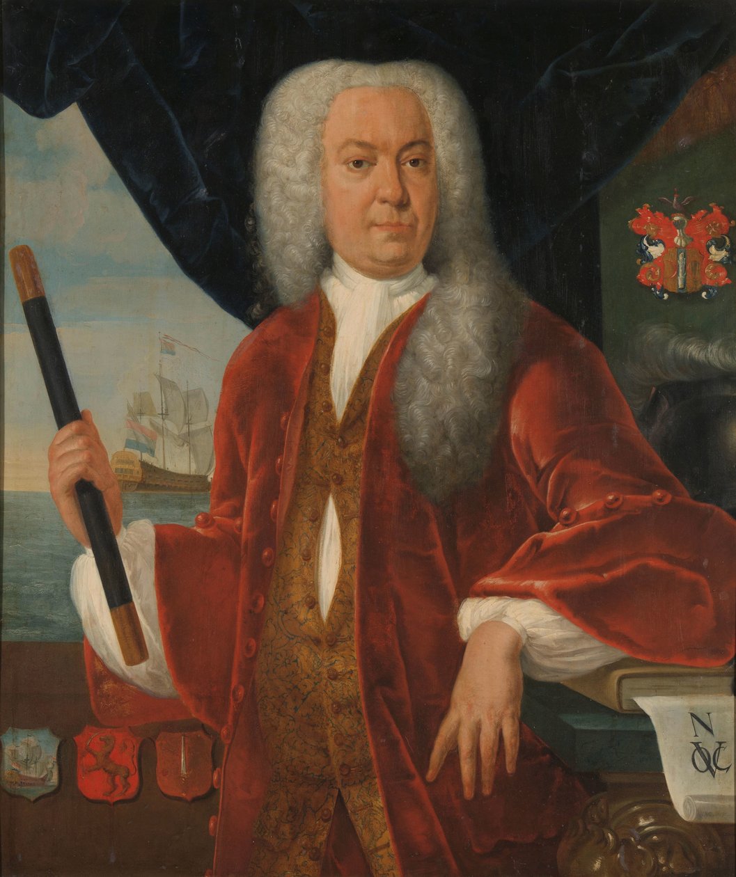 Adrian Valckenier (1737-1741) Portrét Adriaana Valckeniera, generálního guvernéra Nizozemské Východoindické společnosti od Theodorus Justinus Rheen