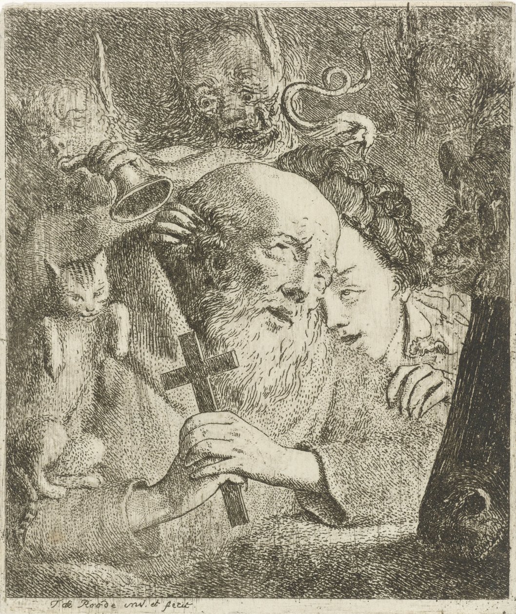 Pokušení svatého Antonína od Theodorus de Roode