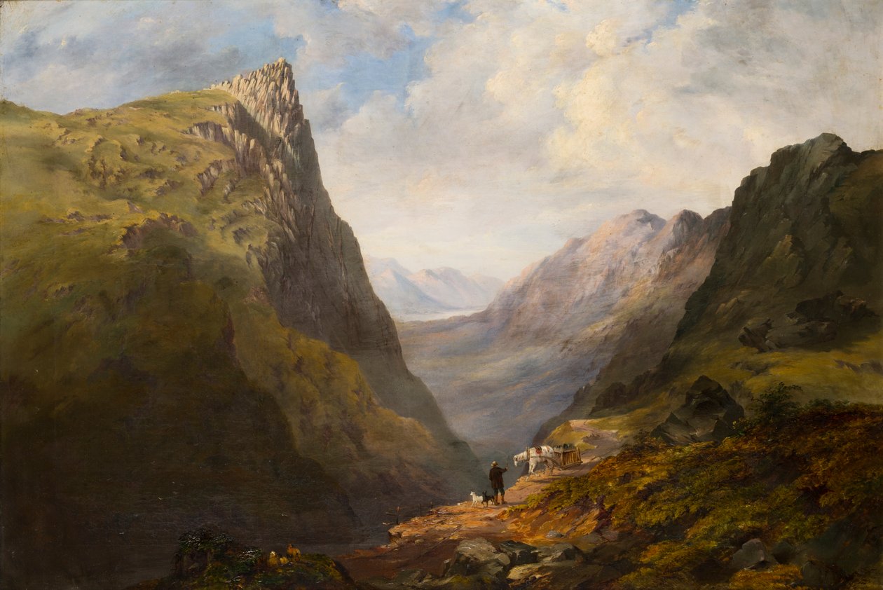 Honister Crag, kolem 1827-90 (olej na plátně) od Theophil Lindsey Aspland