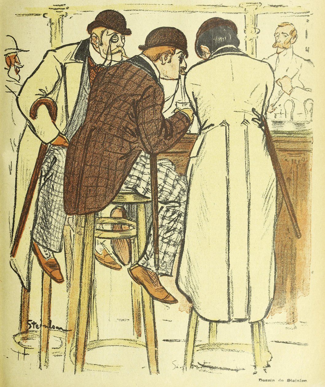V baru, od Gil Blas Illustre, hospoda. 1899 od Théophile Alexandre Steinlen